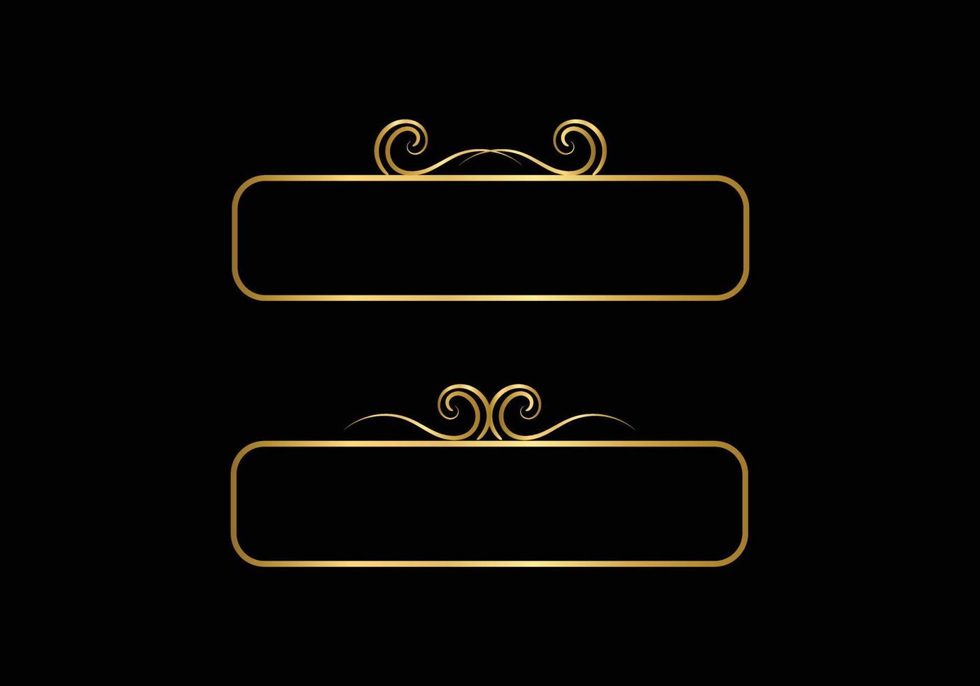 dorado caligráfico diseño elementos. oro menú y invitación borde, marco,divisor,página decoración. vector
