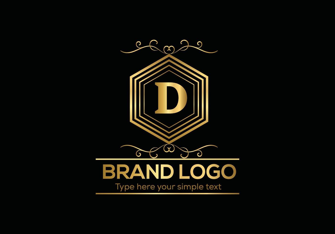 Initial Letter Luxury Logo template in vector art for Restaurant and other vector illustration