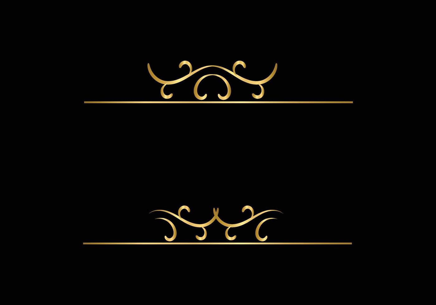 Golden calligraphic design elements. gold menu and invitation border ...