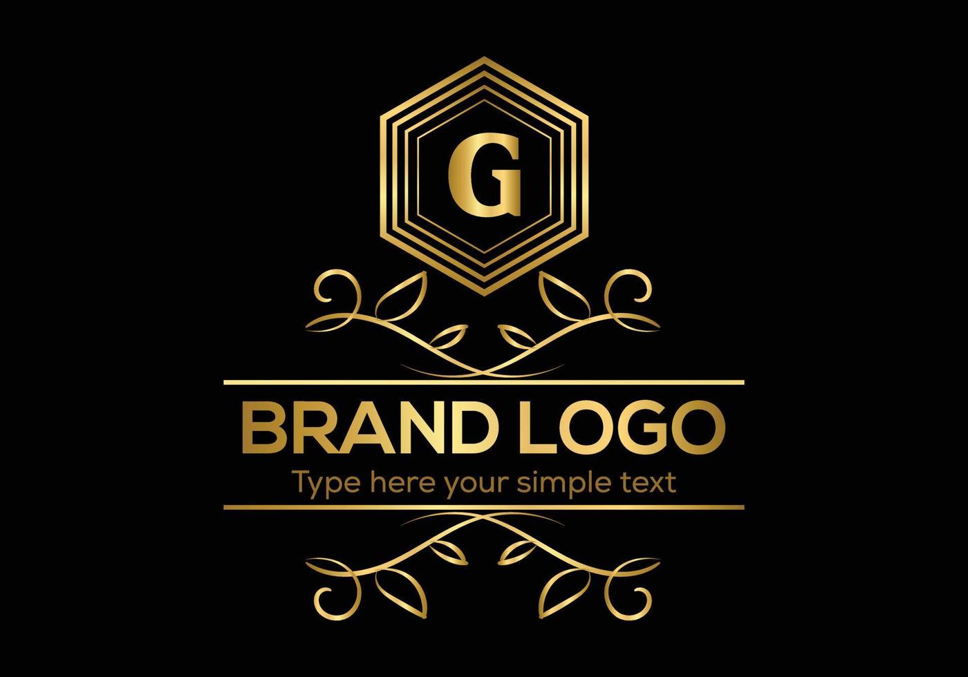 Initial Letter Luxury Logo template in vector art for Restaurant and other vector illustration