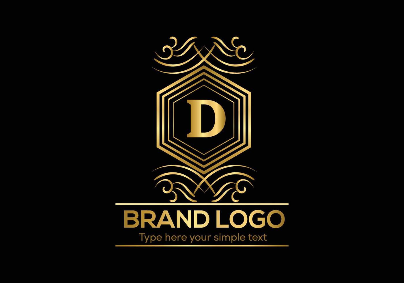 Initial Letter Luxury Logo template in vector art for Restaurant and other vector illustration