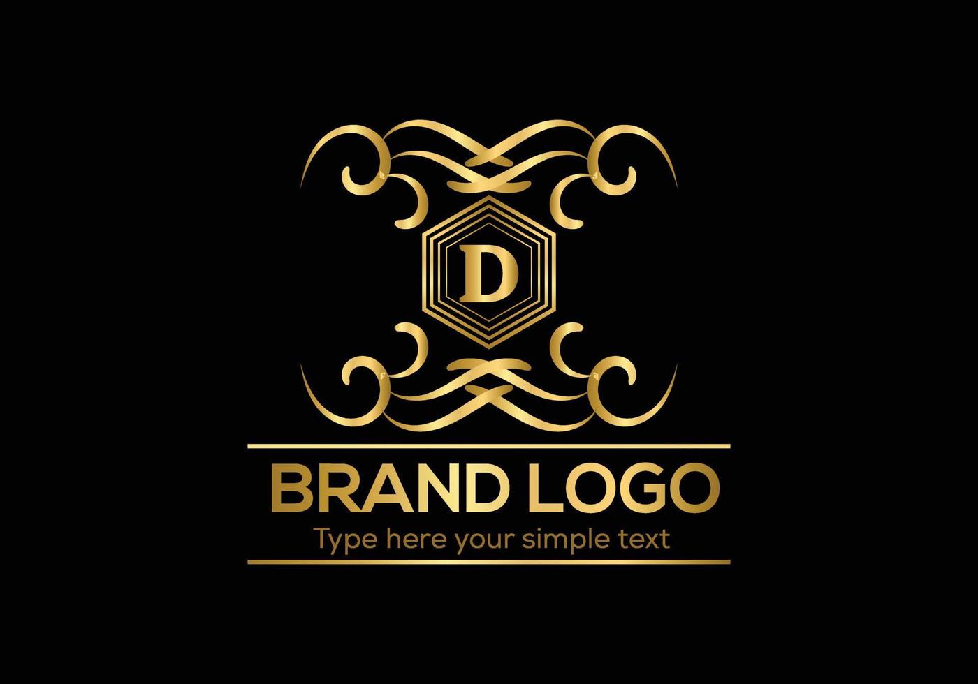 Initial Letter Luxury Logo template in vector art for Restaurant and other vector illustration