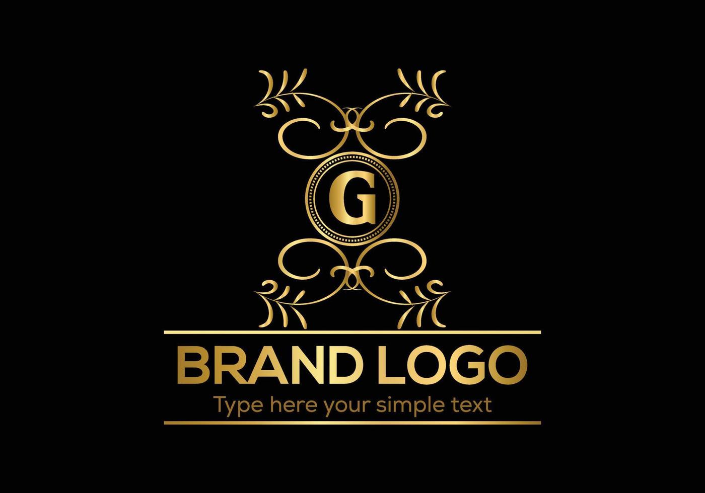 Initial Letter Luxury Logo template in vector art for Restaurant and other vector illustration