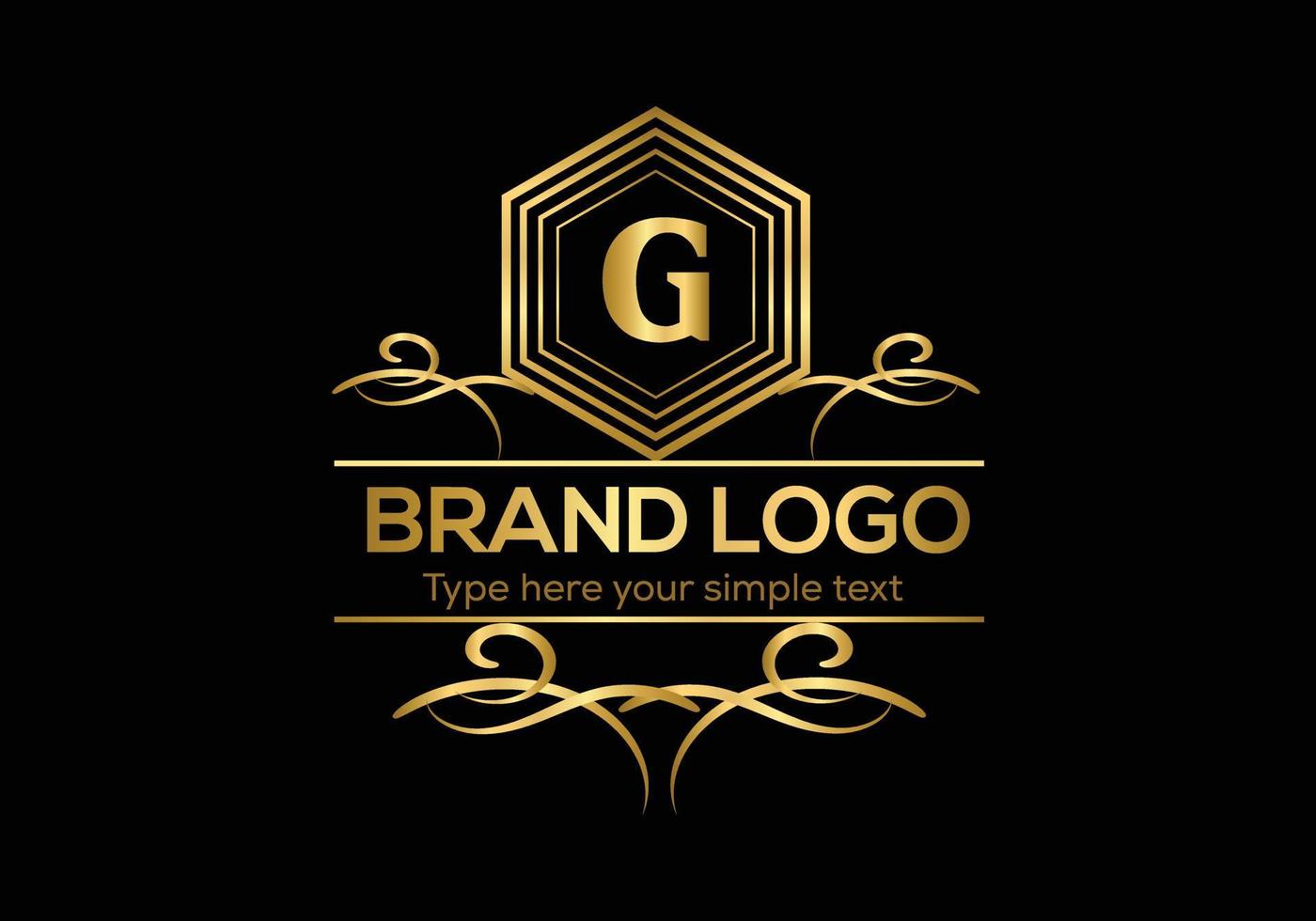 Initial Letter Luxury Logo template in vector art for Restaurant and other vector illustration