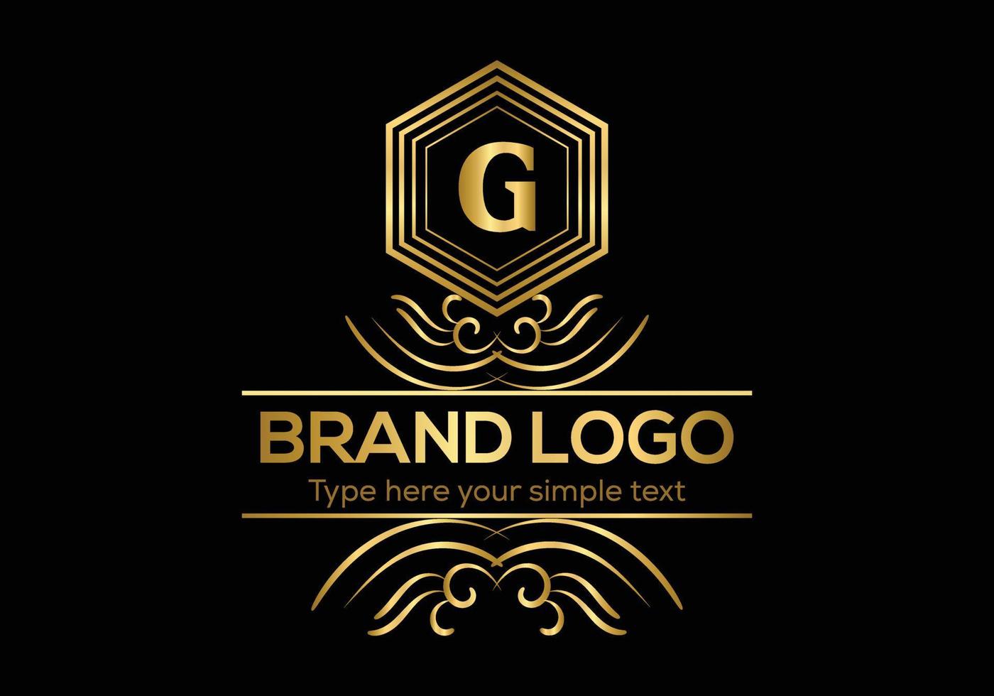 Initial Letter Luxury Logo template in vector art for Restaurant and other vector illustration