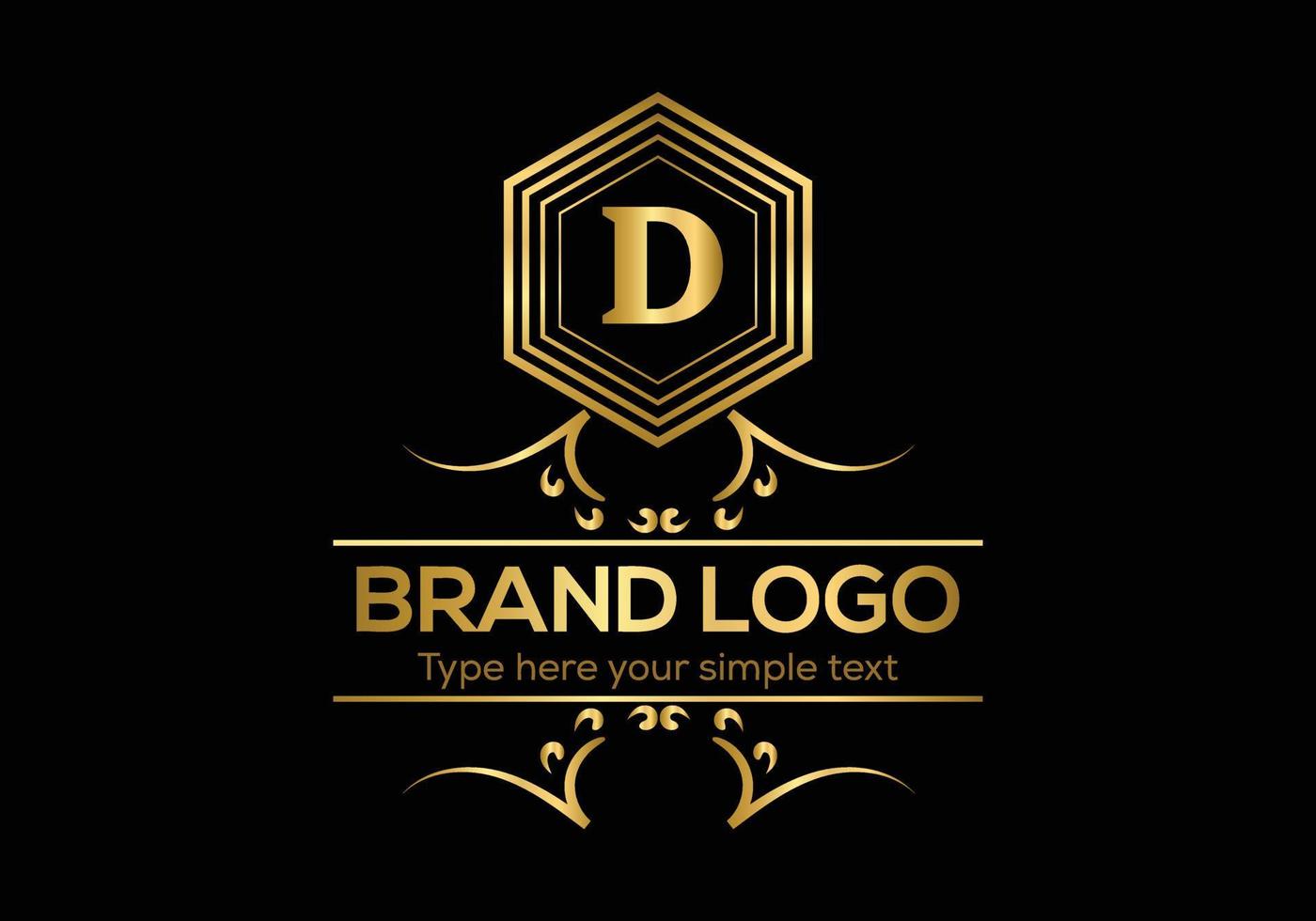 Initial Letter Luxury Logo template in vector art for Restaurant and other vector illustration