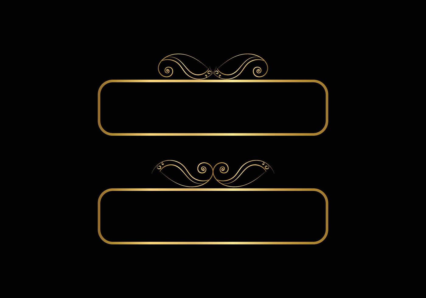 Golden calligraphic design elements. gold menu and invitation border, frame,divider,page decor. vector