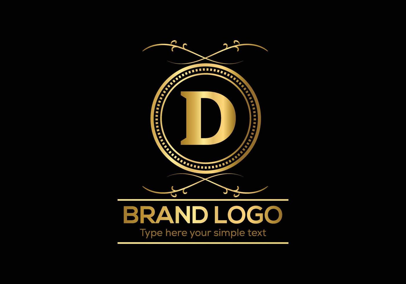 Initial Letter Luxury Logo template in vector art for Restaurant and other vector illustration