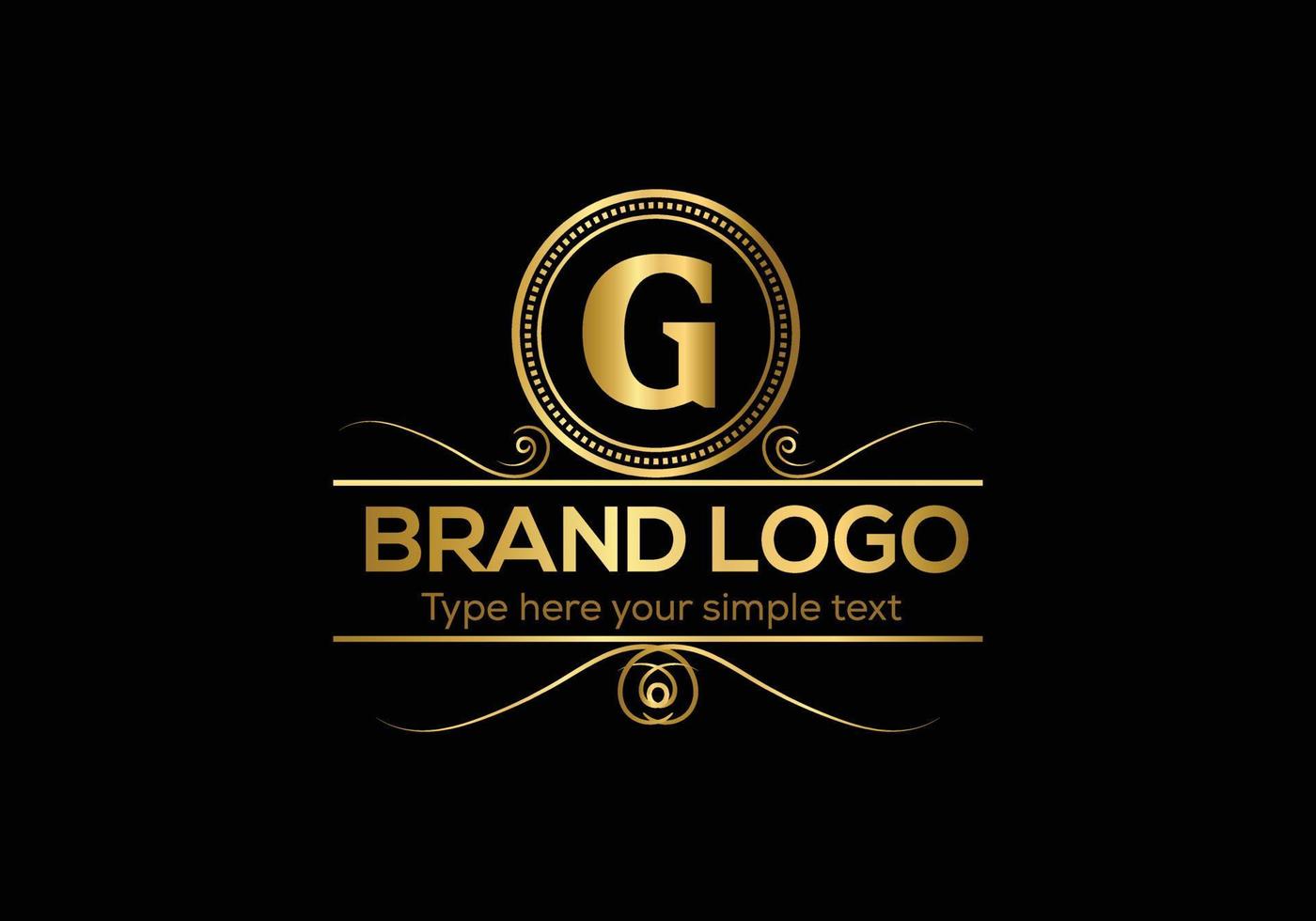 Initial Letter Luxury Logo template in vector art for Restaurant and other vector illustration