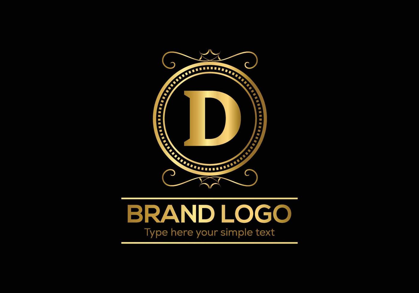 Initial Letter Luxury Logo template in vector art for Restaurant and other vector illustration