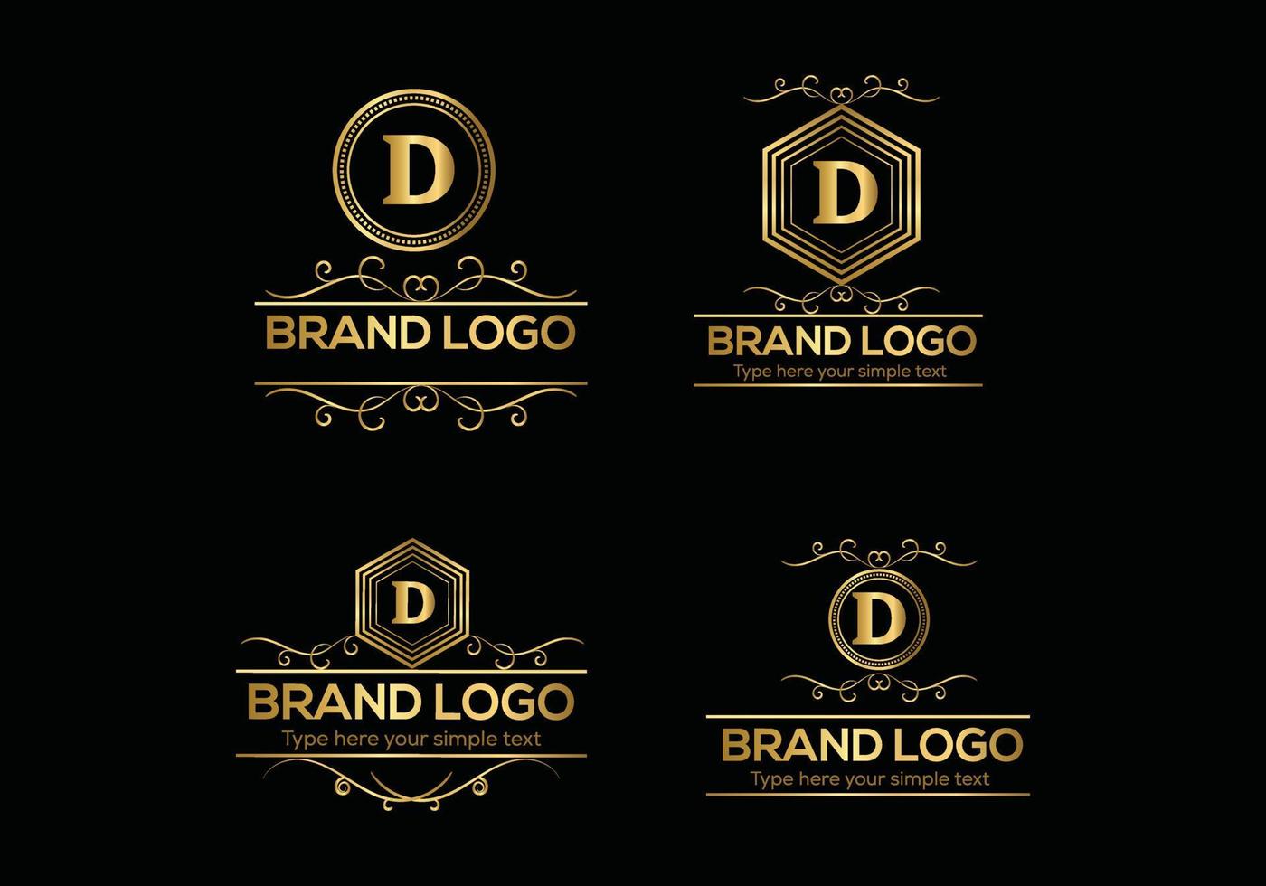 Initial Letter Luxury Logo template in vector art for Restaurant and other vector illustration