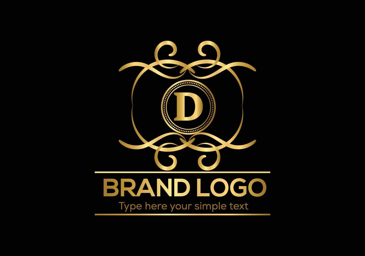 Initial Letter Luxury Logo template in vector art for Restaurant and other vector illustration