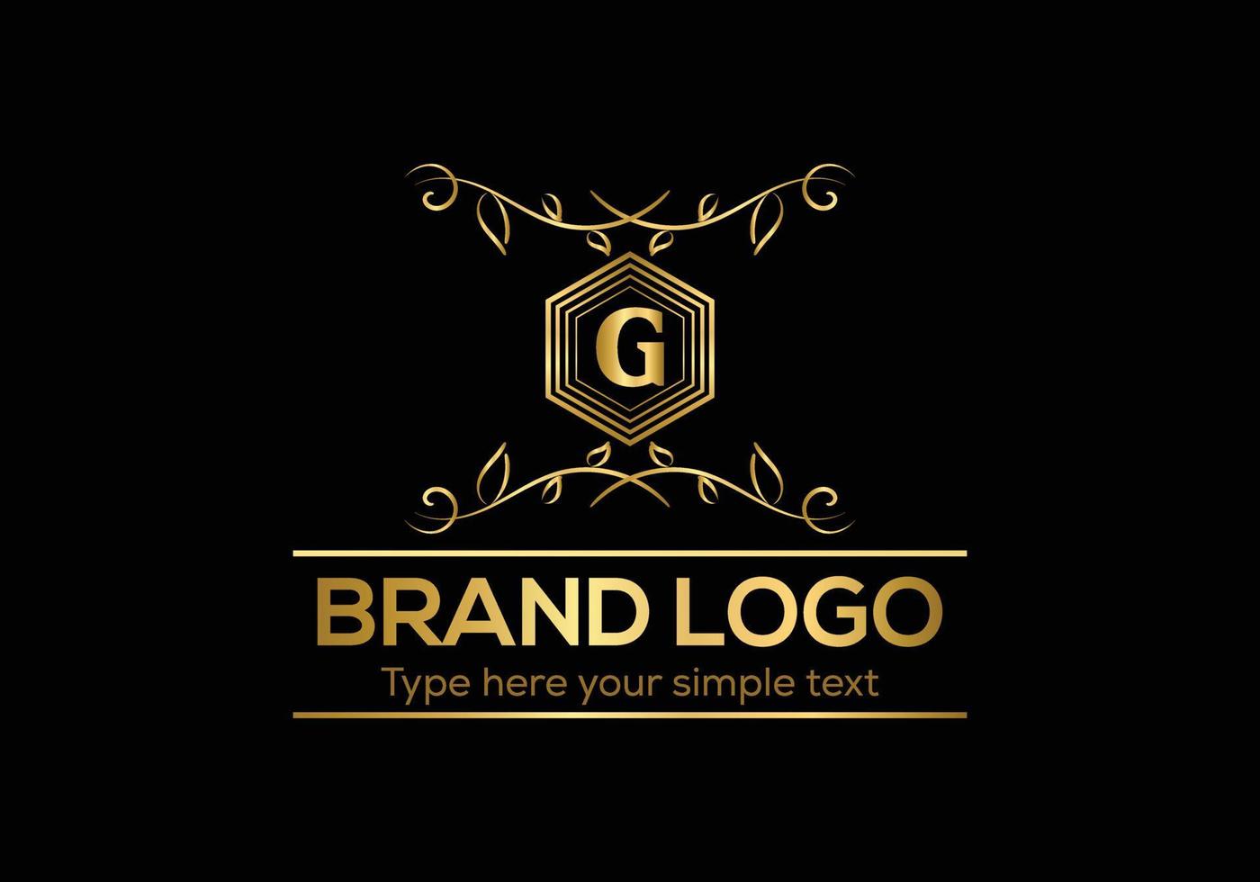 Initial Letter Luxury Logo template in vector art for Restaurant and other vector illustration