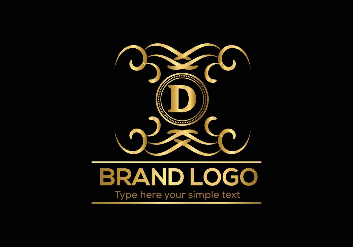 Initial Letter Luxury Logo template in vector art for Restaurant and other vector illustration