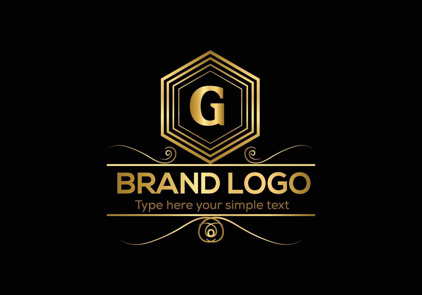 Initial Letter Luxury Logo template in vector art for Restaurant and other vector illustration