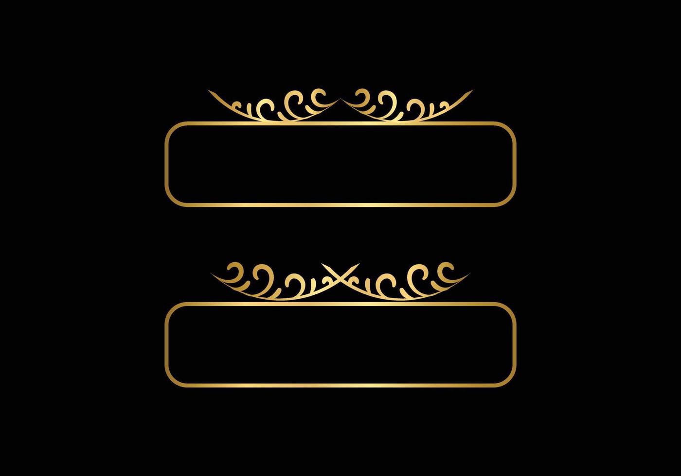 Golden calligraphic design elements. gold menu and invitation border, frame,divider,page decor. vector