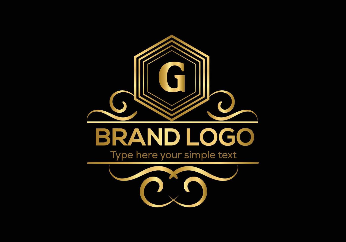 Initial Letter Luxury Logo template in vector art for Restaurant and other vector illustration