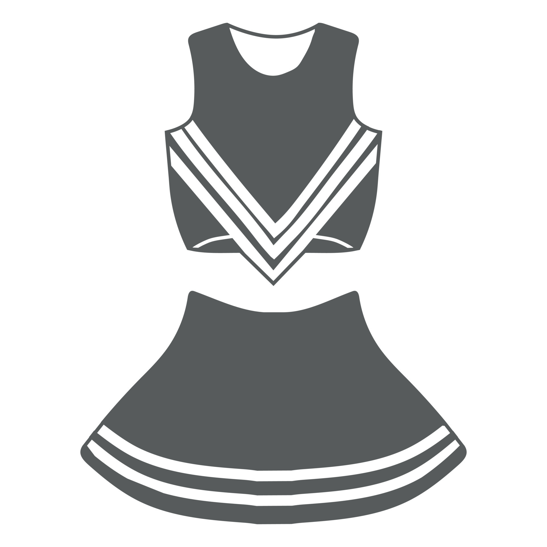 Cheerleader Uniform Girl Cutout 21416270 Vector Art at Vecteezy