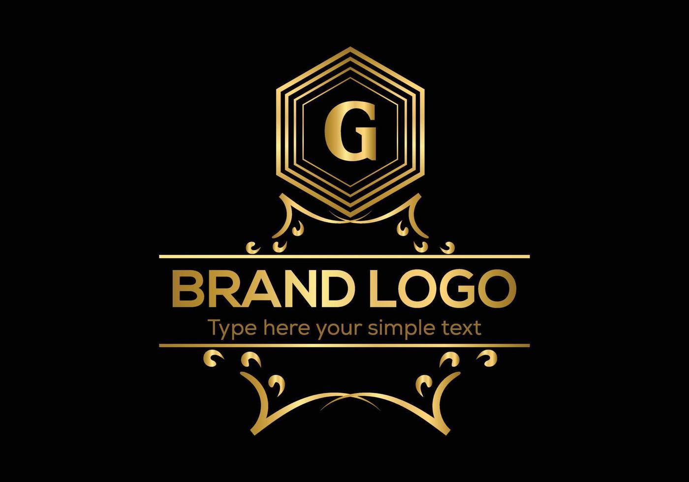 Initial Letter Luxury Logo template in vector art for Restaurant and other vector illustration