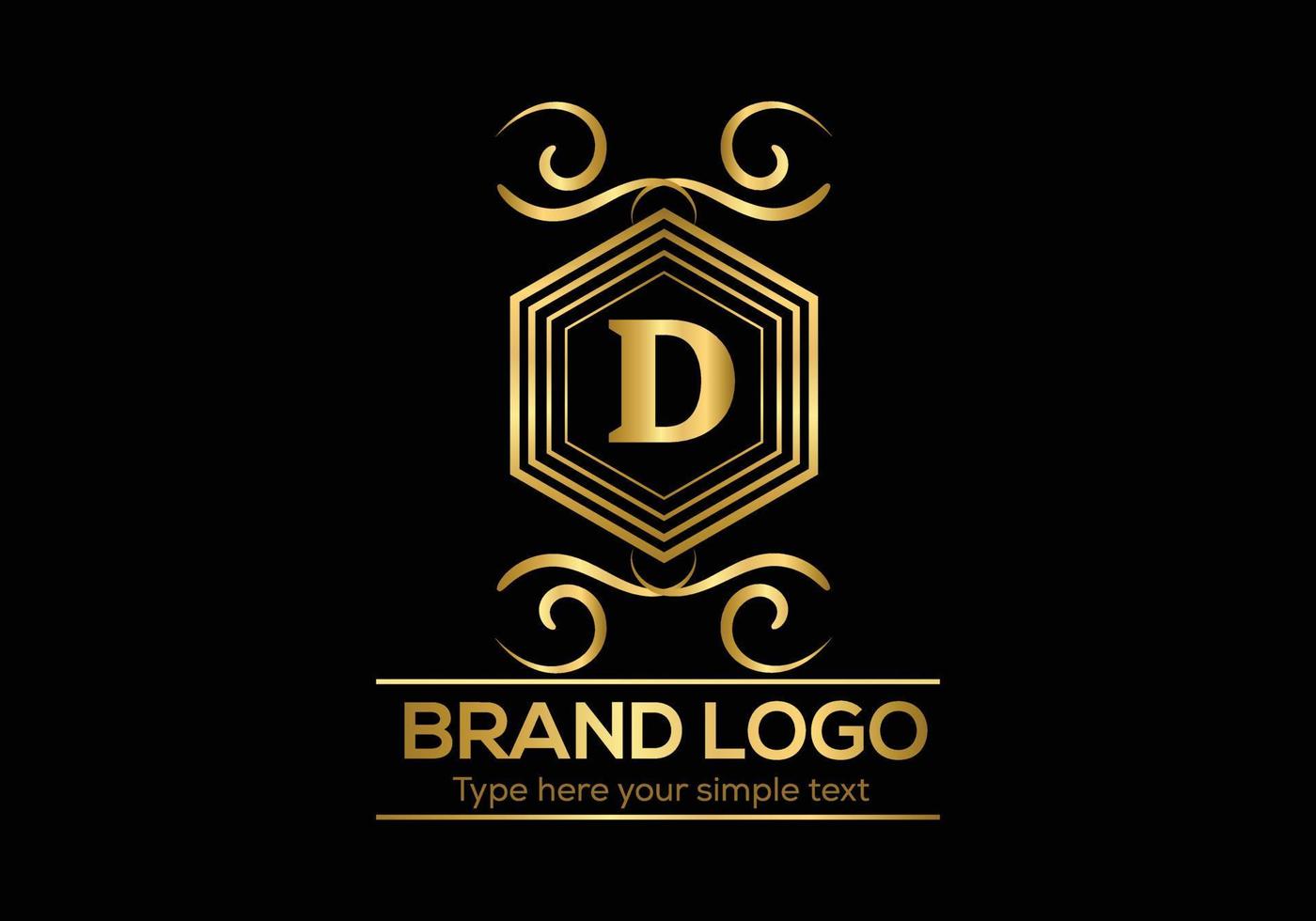 Initial Letter Luxury Logo template in vector art for Restaurant and other vector illustration