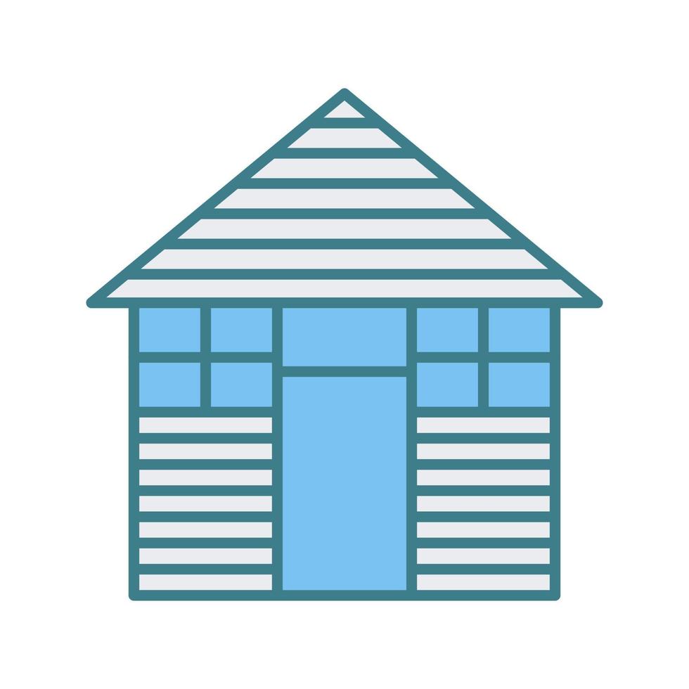 Wood Cabin Vector Icon