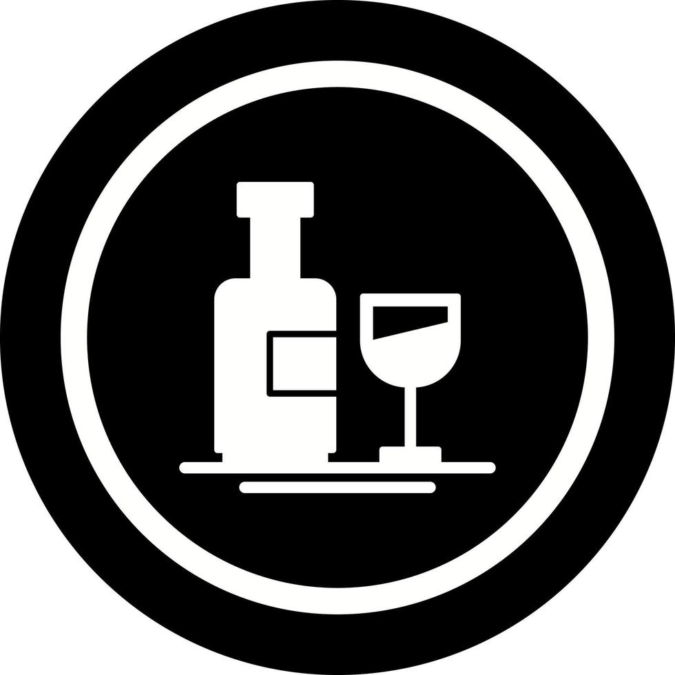 icono de vector de botella de vino