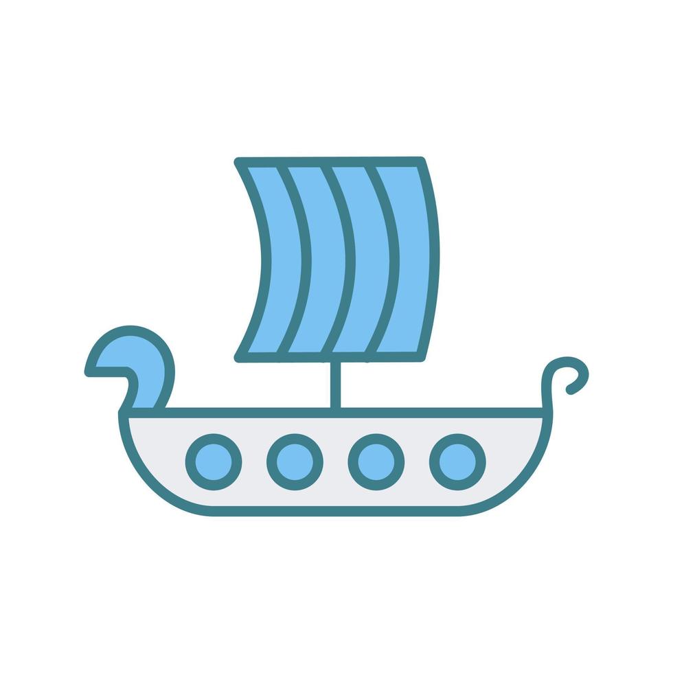 Viking Ship Vector Icon