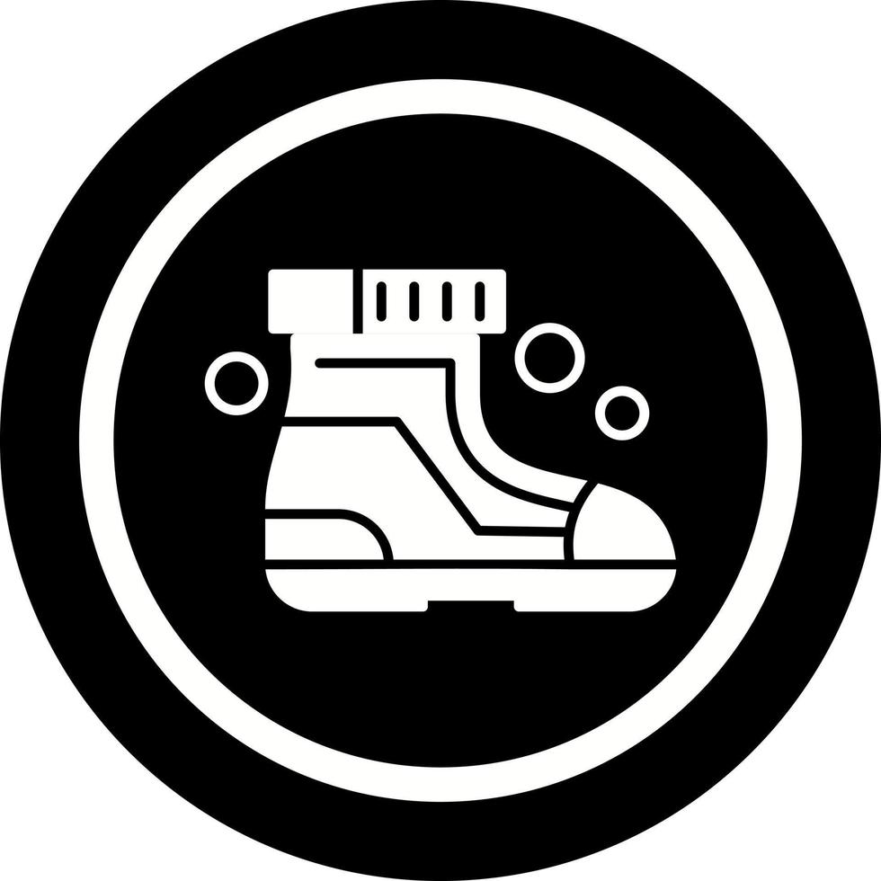 icono de vector de botas de esquí