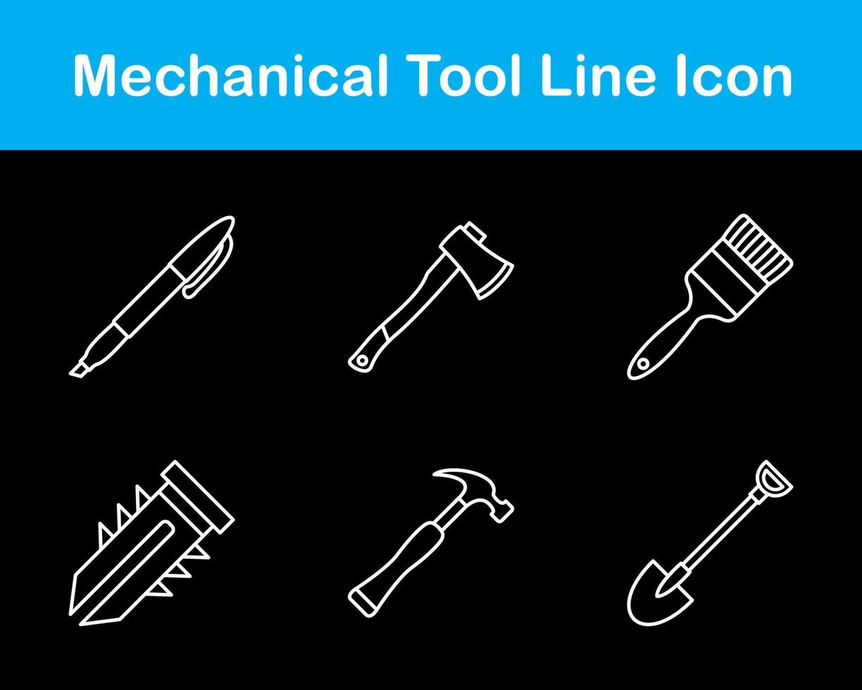 mecánico herramienta vector icono conjunto