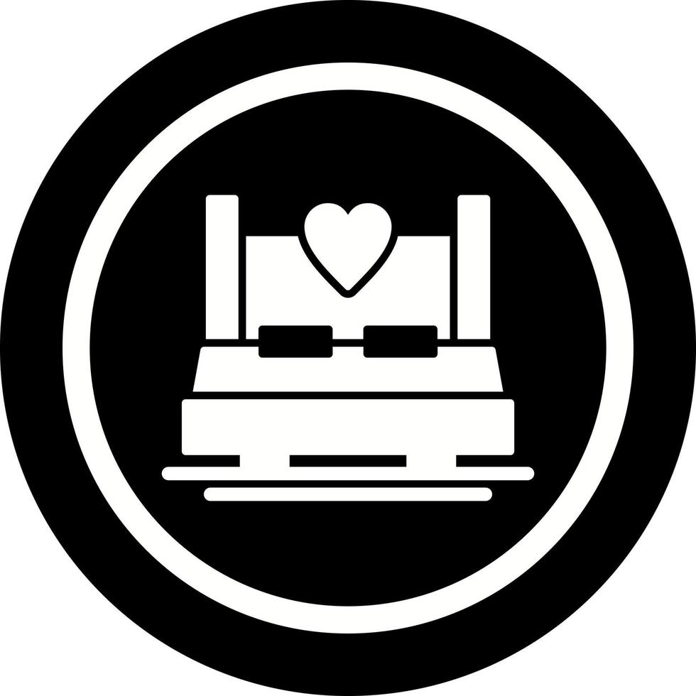 icono de vector de cama doble