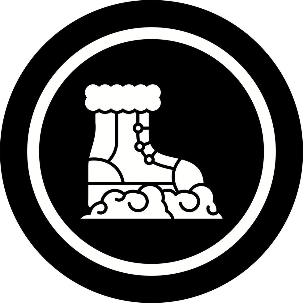 icono de vector de botas de nieve