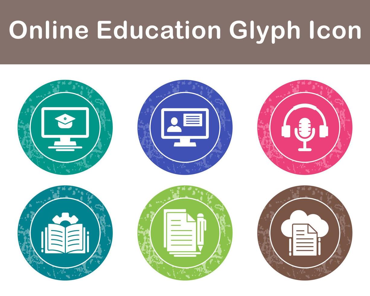 Online Education Vector Icon Set