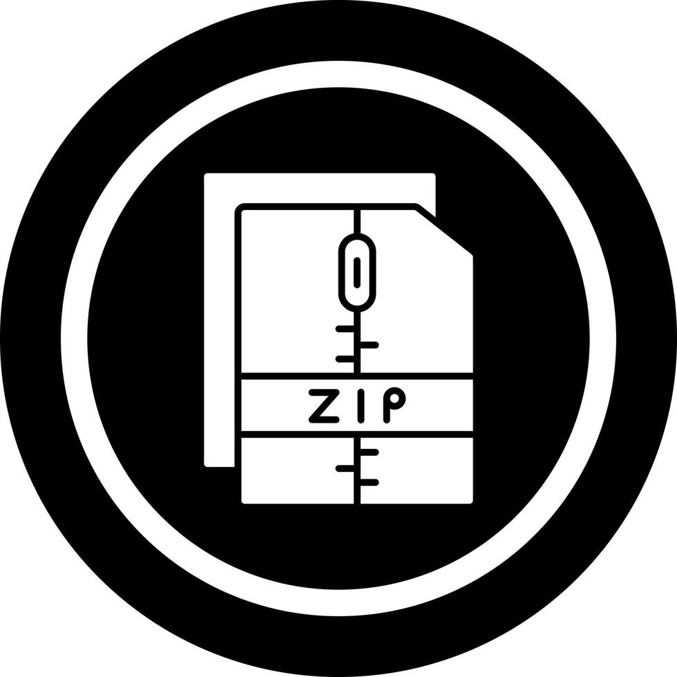 icono de vector de archivo zip