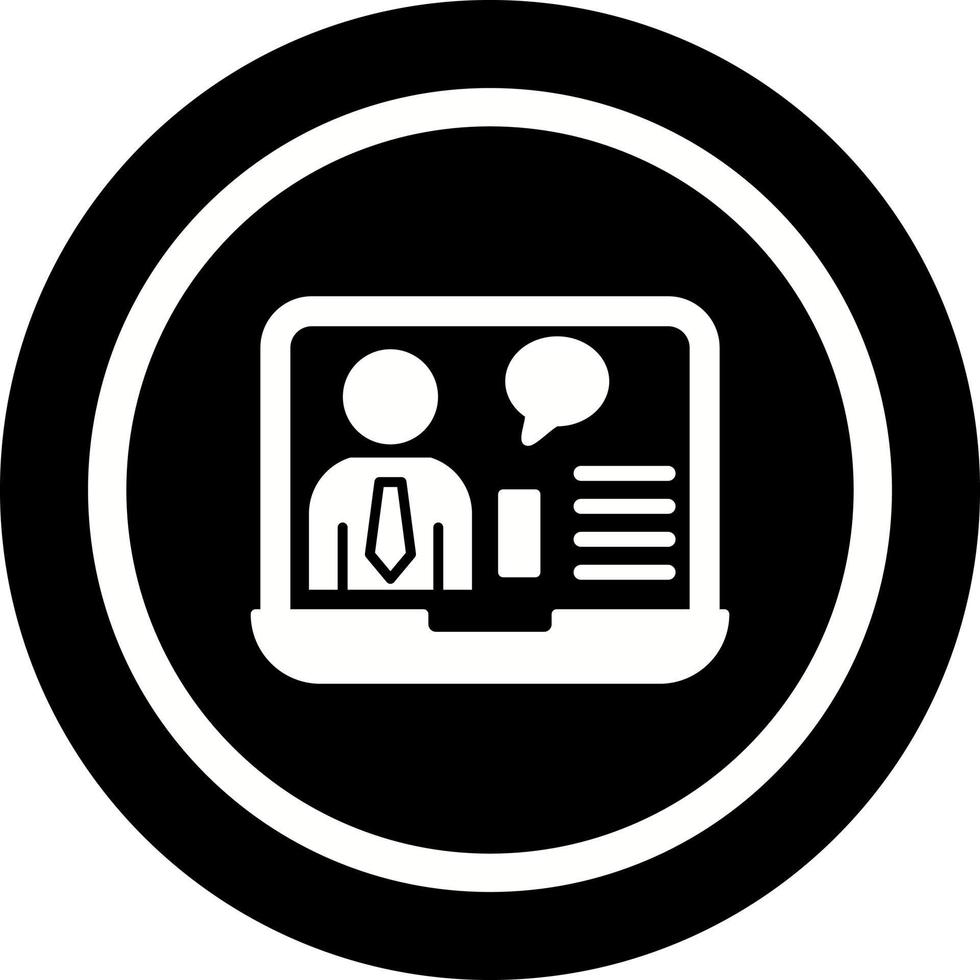 Online Job Interview Vector Icon