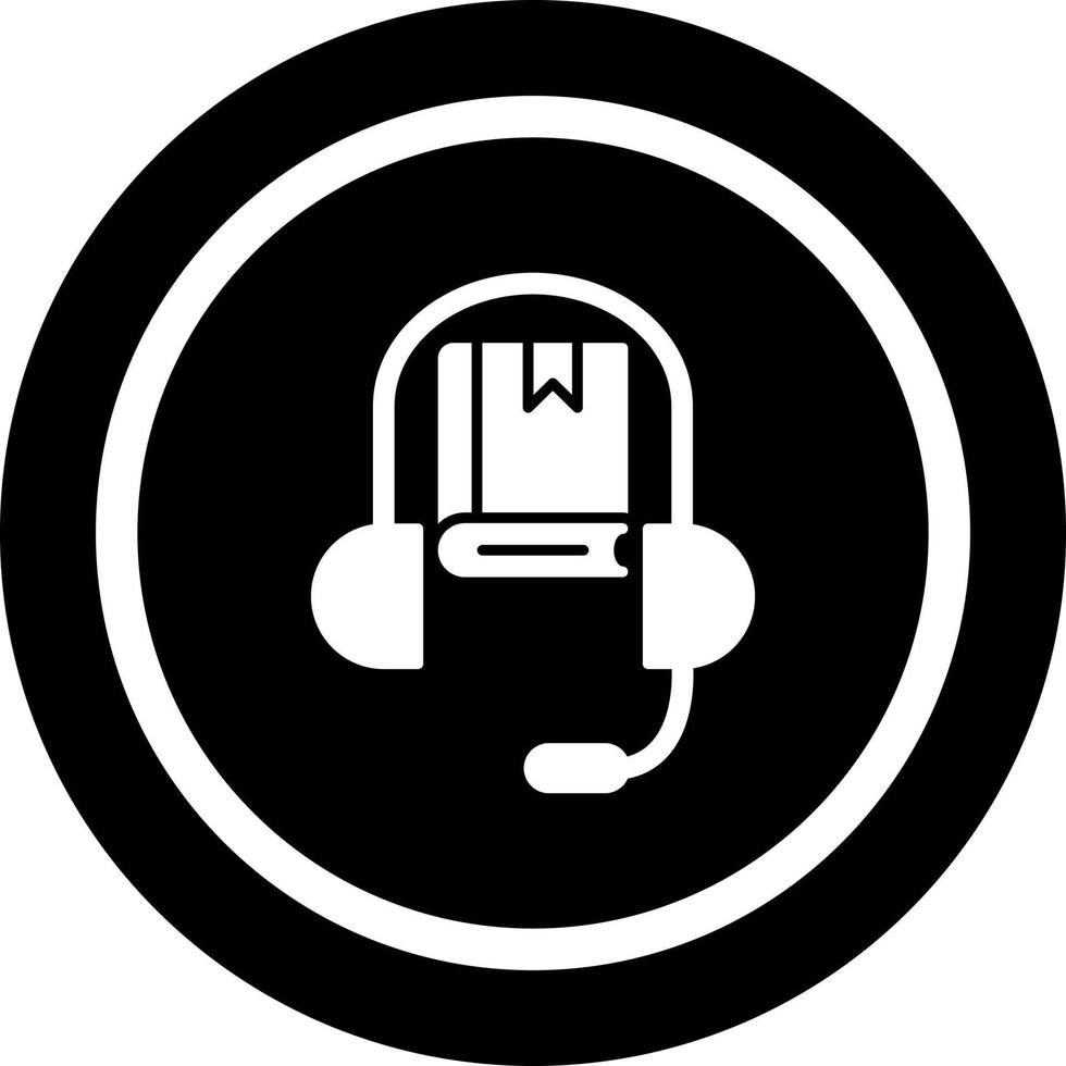 icono de vector de libro de audio