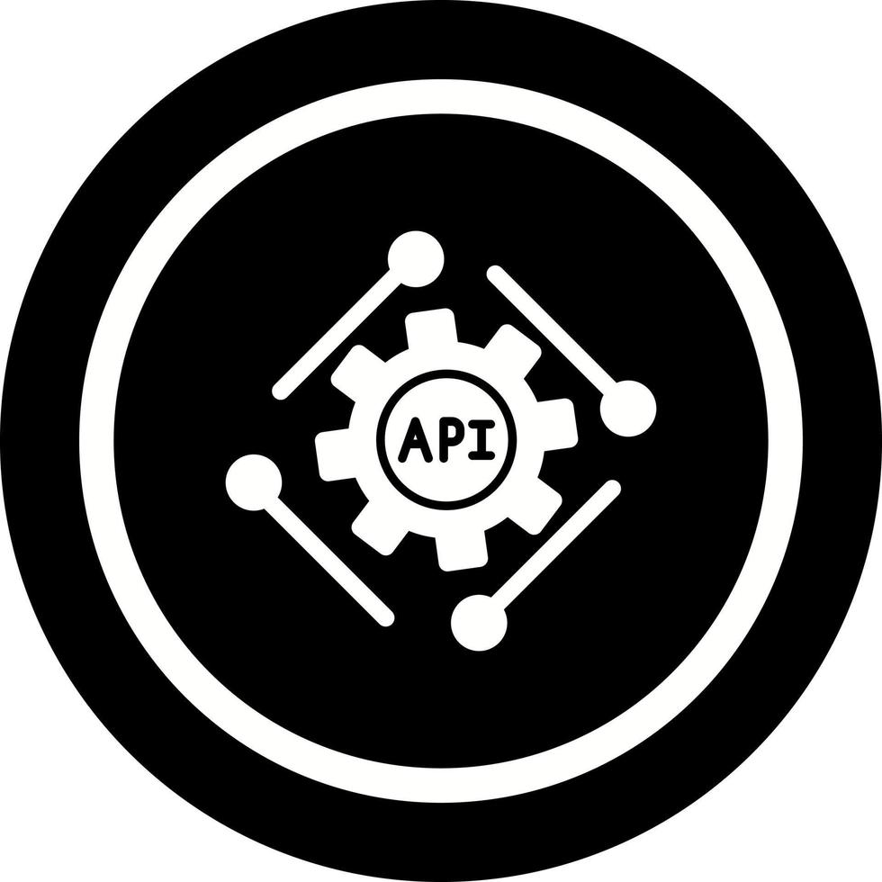 icono de vector de api