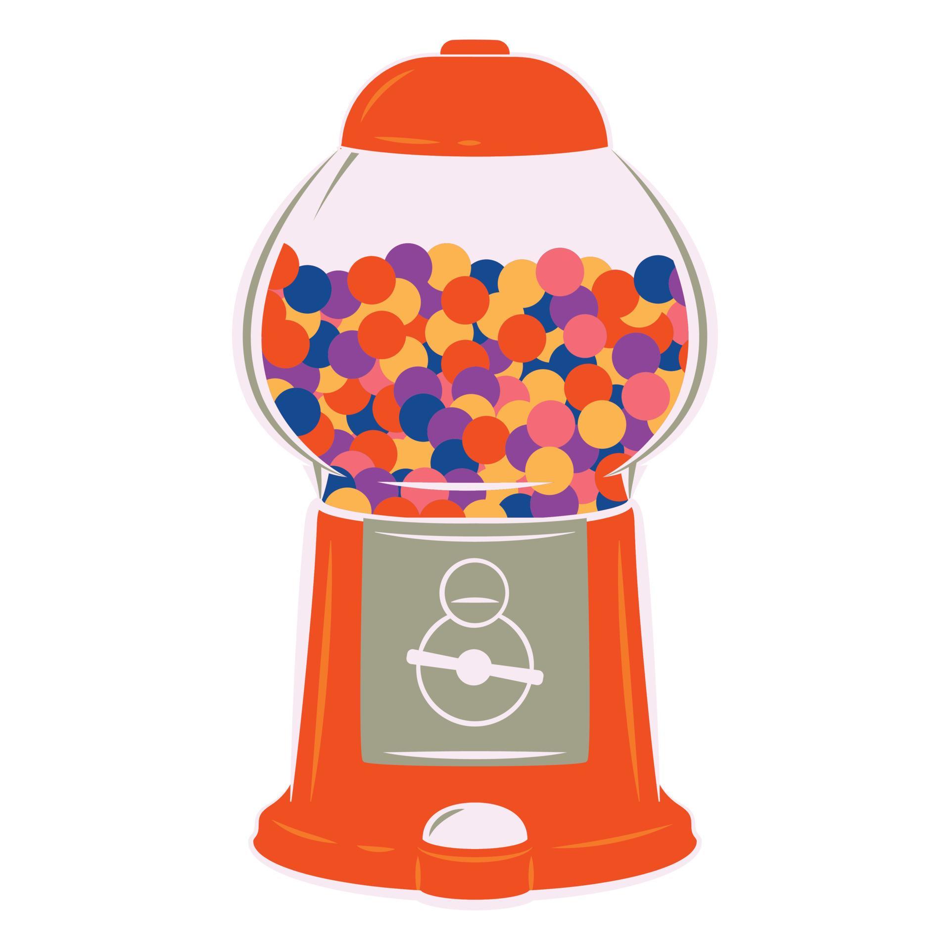 Bubblegum Machine Semi Flat 21418787 Vector Art at Vecteezy