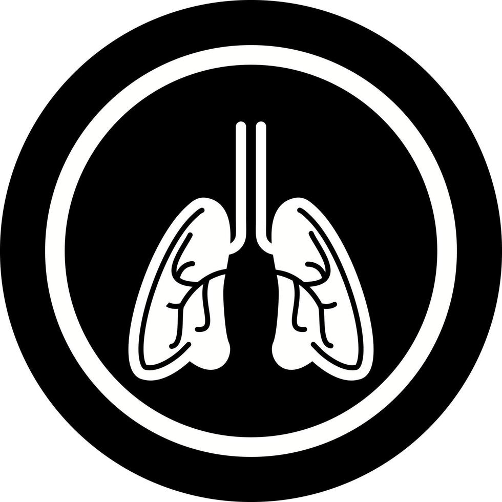 icono de vector de pulmones