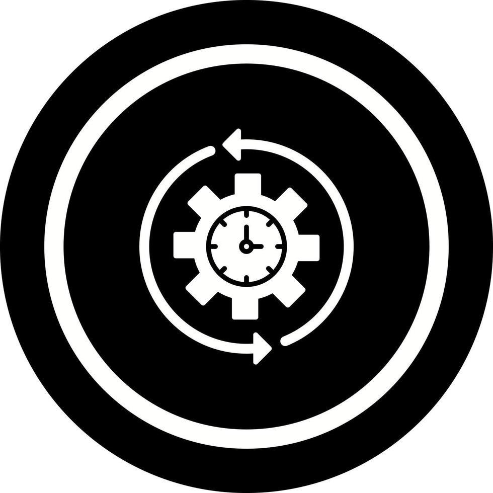 girar el icono de vector de tiempo