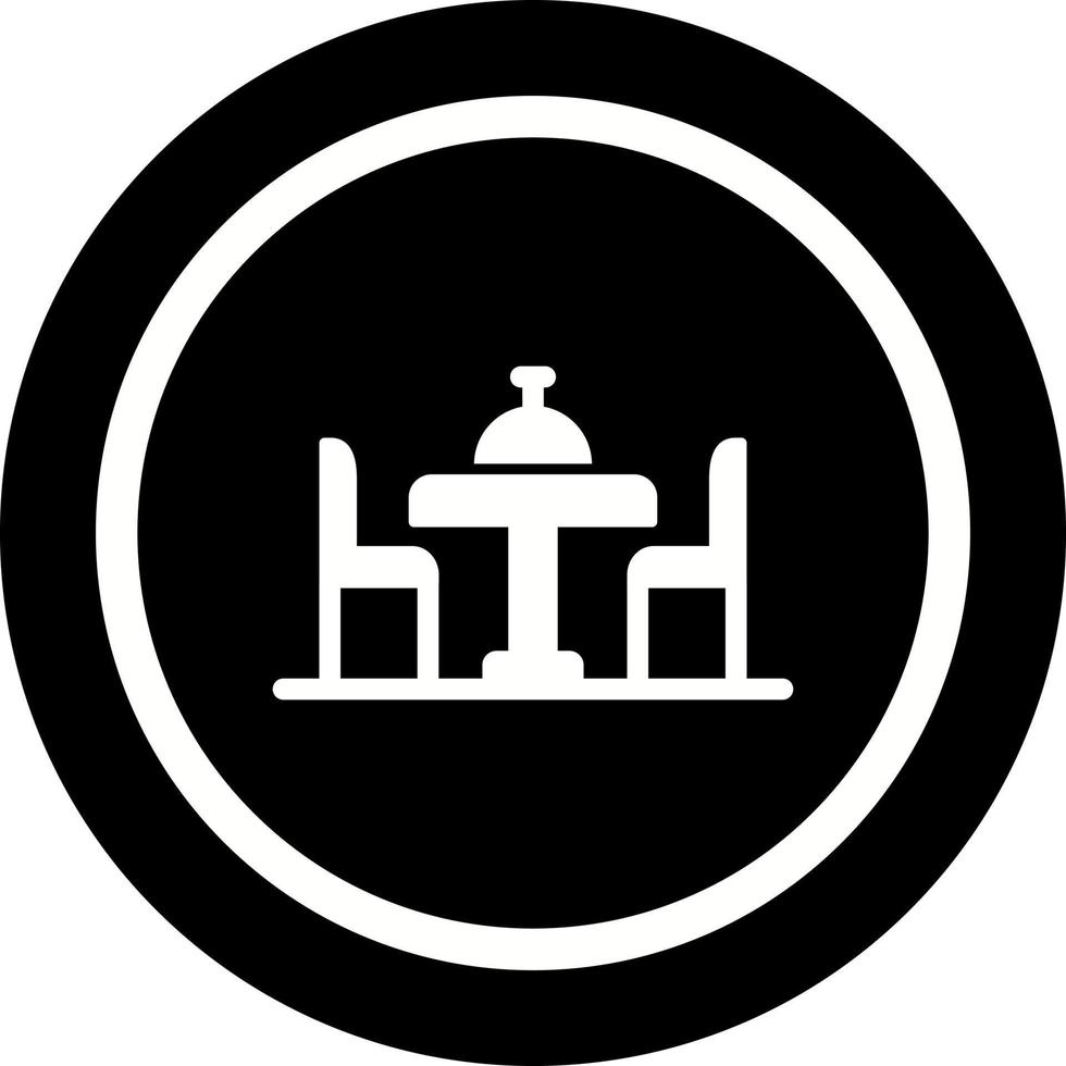 icono de vector de mesa de comedor