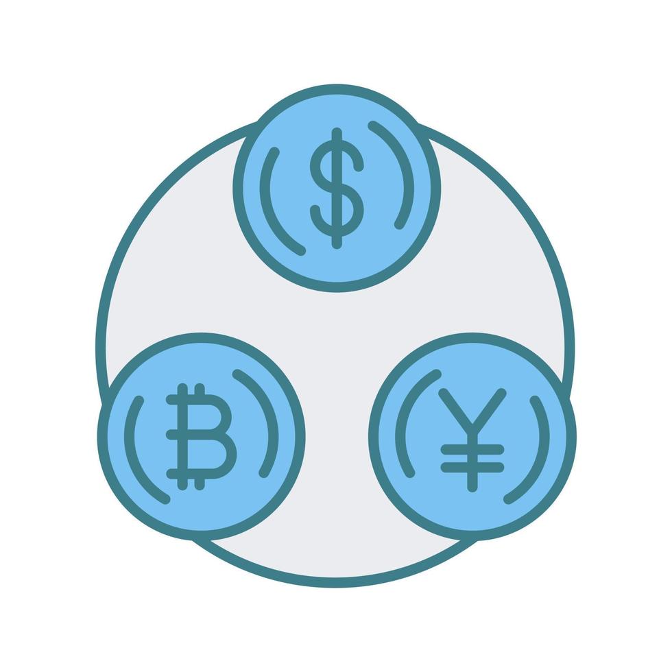 icono de vector de cambio de moneda