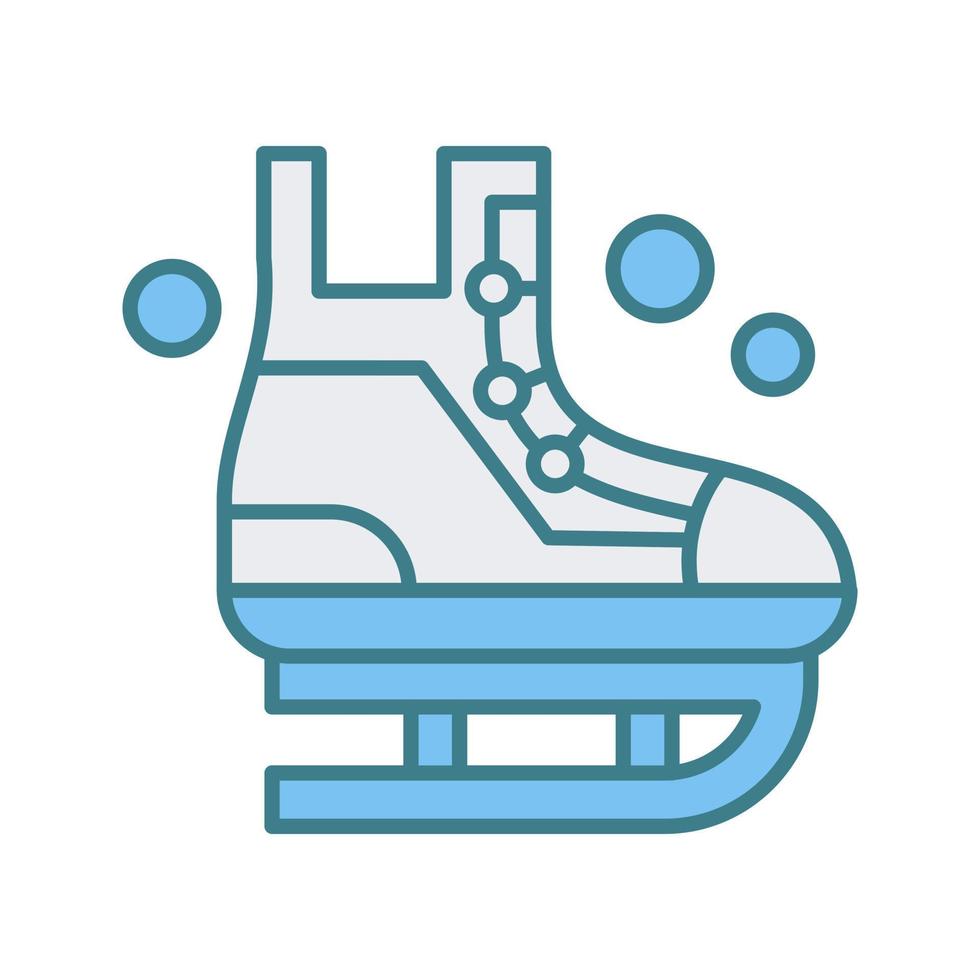 icono de vector de patinaje sobre hielo