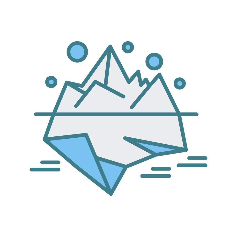 icono de vector de iceberg