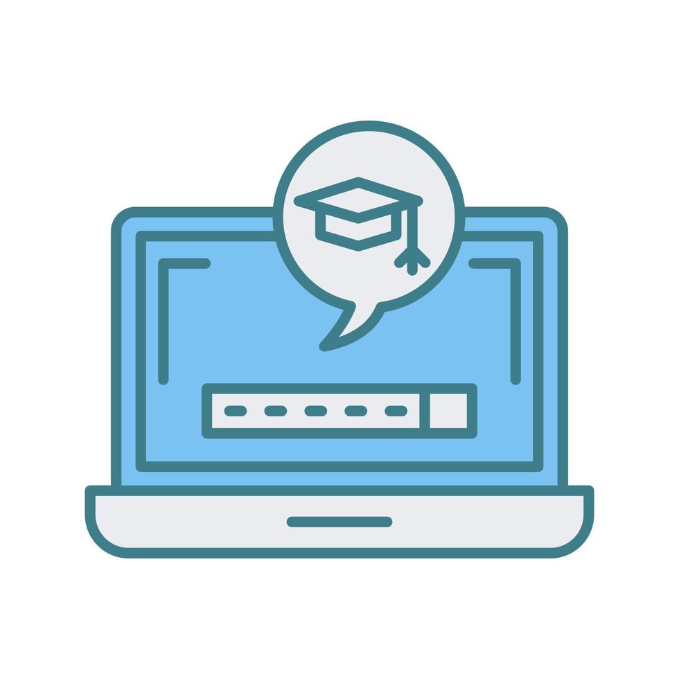 Digital Learning Vector Icon