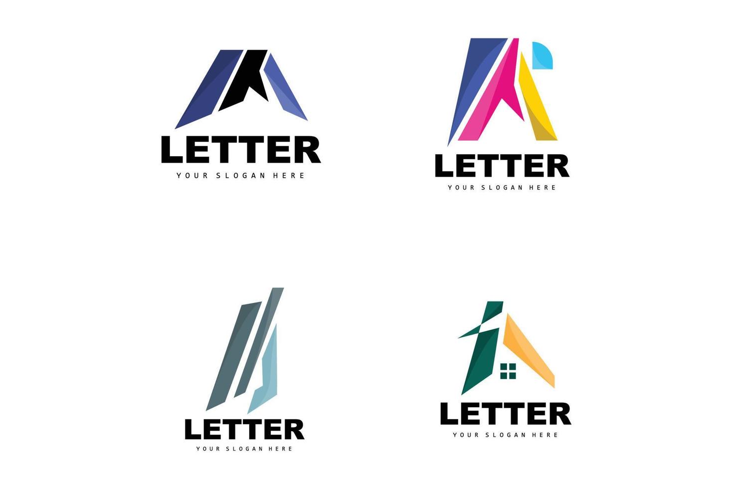 A Letter Logo, Letter Logotype Vector, Product Brand Design, Company Initials, Construction, Education vector