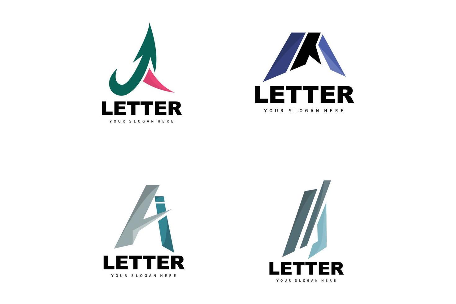 A Letter Logo, Letter Logotype Vector, Product Brand Design, Company Initials, Construction, Education vector