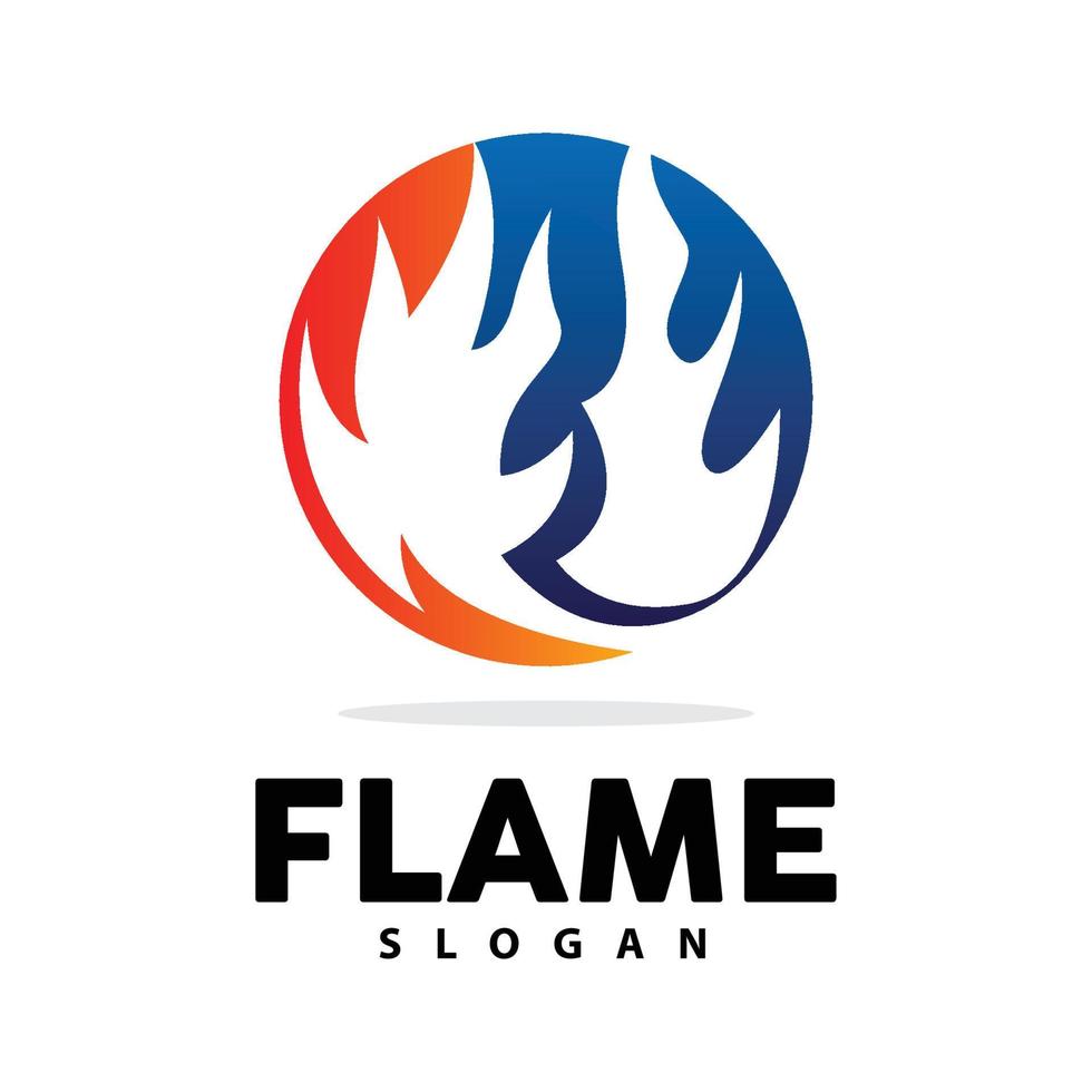 rojo fuego logo, ardiente calor fuego vector, fuego logo modelo icono diseño vector