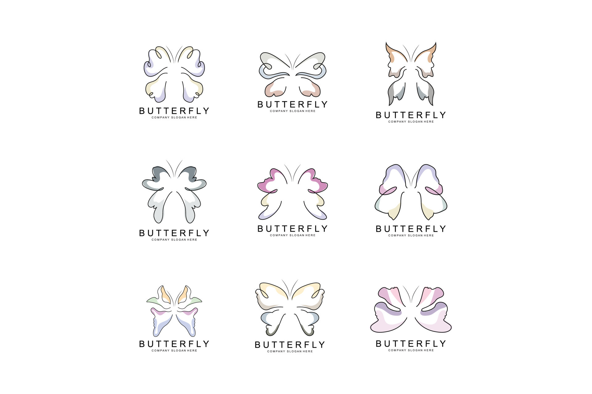 Butterfly Logo Design Beautiful Flying Animal Company Brand Icon butterfly-logo-design-beautiful-flying-animal-company-brand-icon