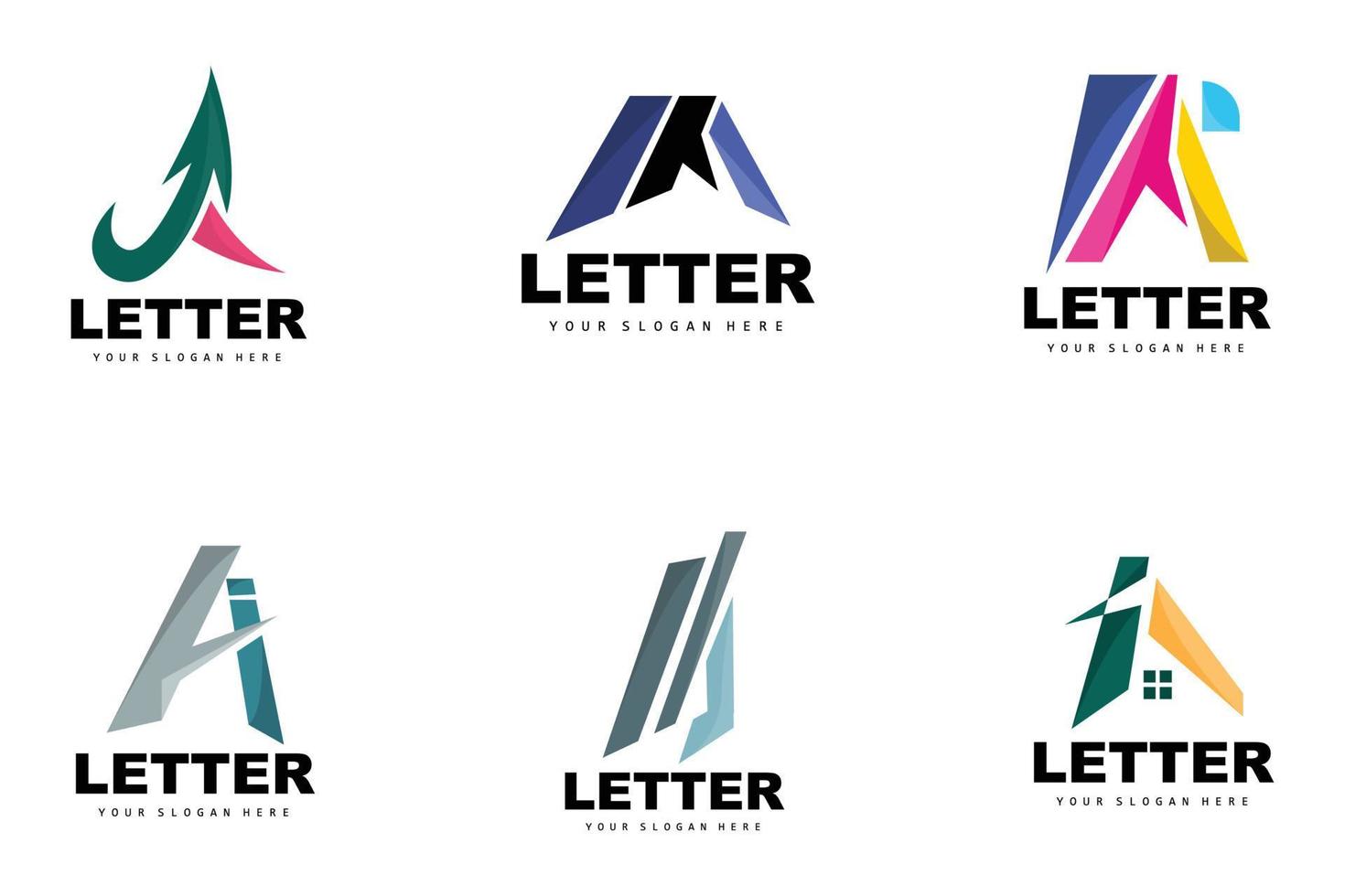 A Letter Logo, Letter Logotype Vector, Product Brand Design, Company Initials, Construction, Education vector