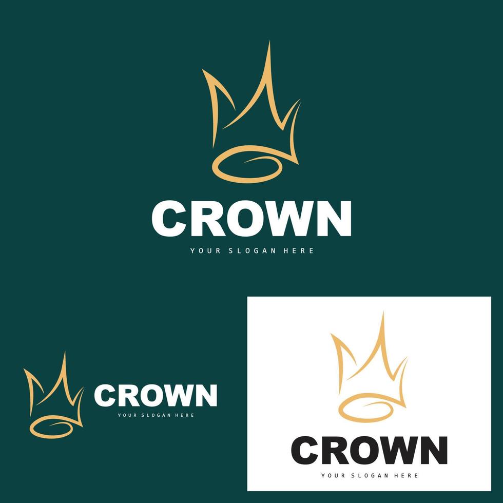 Crown Logo, King And Queen Icon Design, Vector Elegant, Simple, Template Illustration